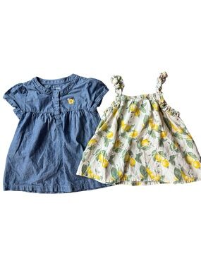 Carter’s Old Navy Girls Top Bundle Size 5T Chambray Shirt Lemon Tank